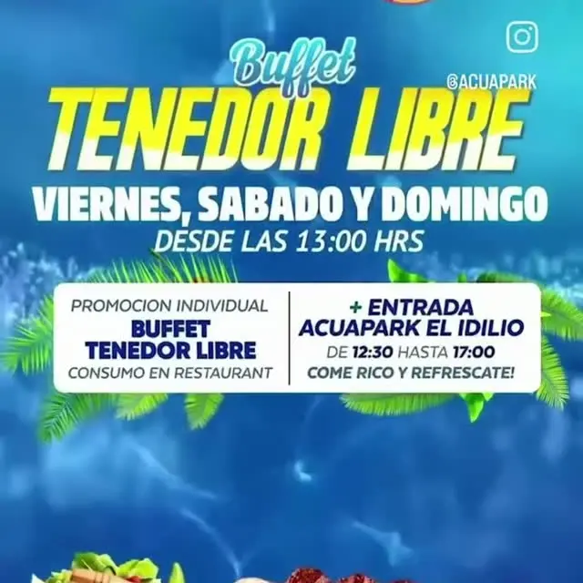 Volvio la promocion mas refrescante ! Aprovecha nuestro Buffet Tenedor Libre + Entrada a Acuapark todos los…